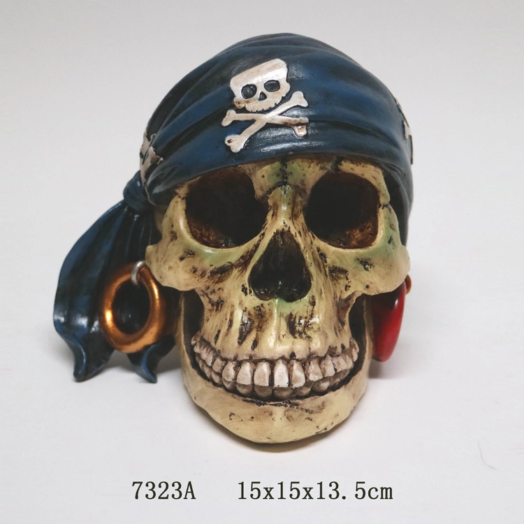 Creative Halloween Crafts Resin Skull Head Figurine Decoration