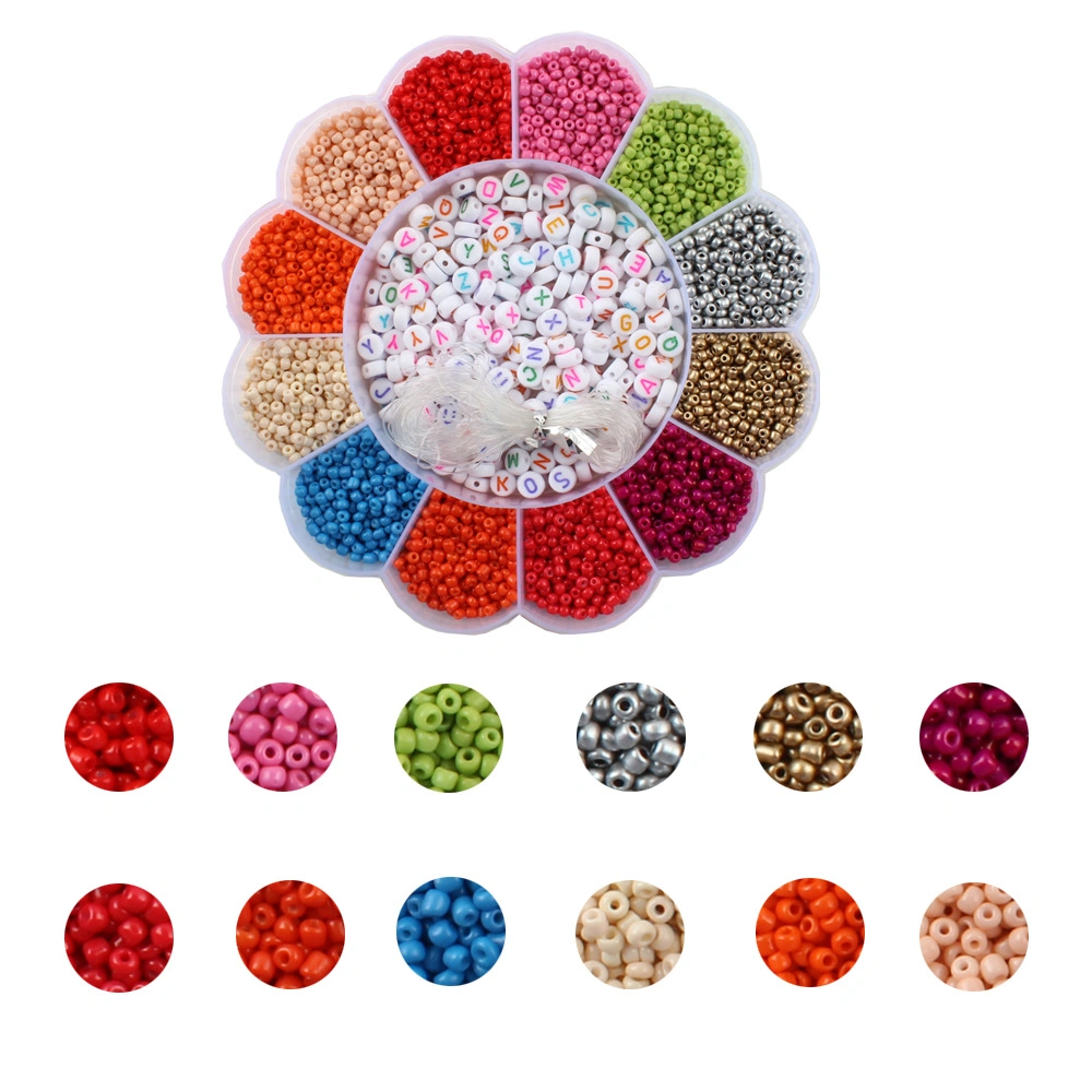 Letter Beads Millet Glass Seed Beads Kit for DIY Jewelry Making