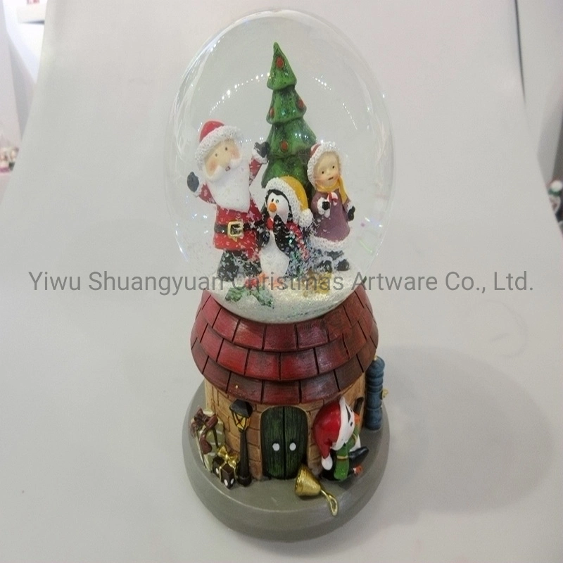 Christmas Snow Globe Santa Decor for Holiday Wedding Party Decoration Supplies Hook Ornament Craft Gifts