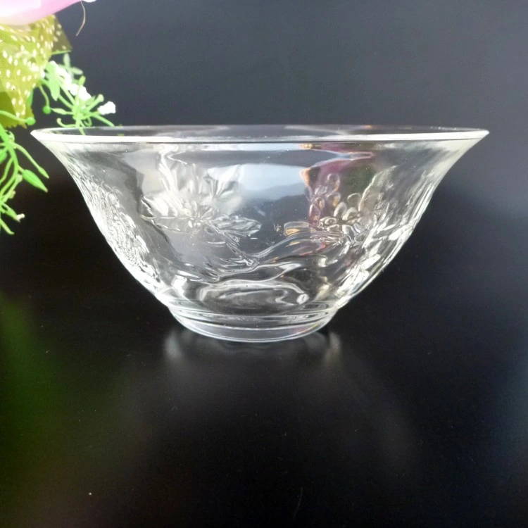 Transparent Glass Salad Bowl Ice Cream Bowl Home Decoration