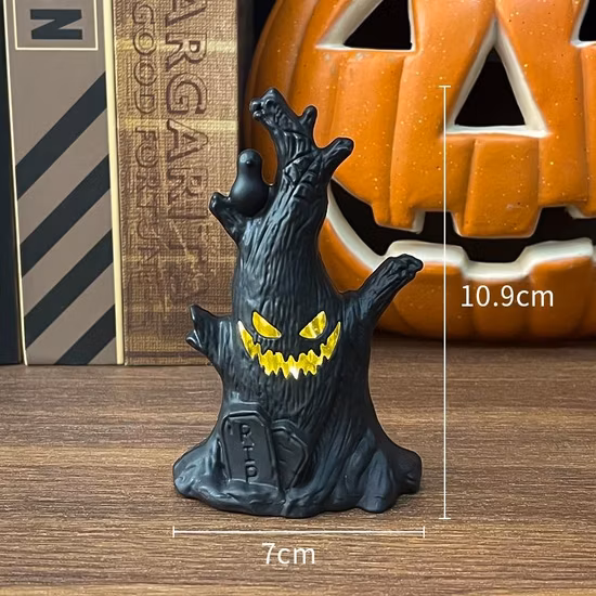 Personnaliser la décoration d'Halloween de citrouille de visage fantôme d'artisanat en résine